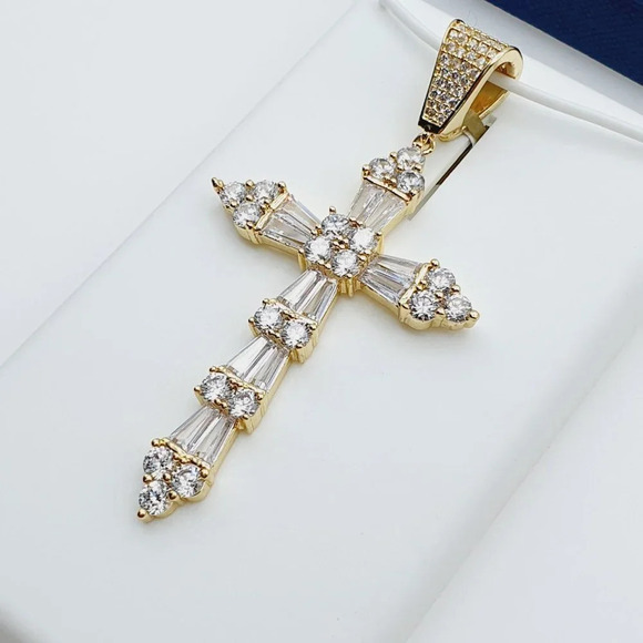 - 14K Gold Plated Cubic Zircon Pendant, EVBRS520 - Picture 7 of 10